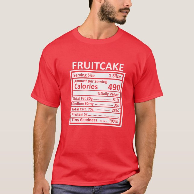Erntedank Weihnachten Funny Fruitcake Nutrition F T-Shirt (Vorderseite)