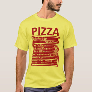 Erntedank Weihnachten Funny Pizza Nutrition Fakten T-Shirt