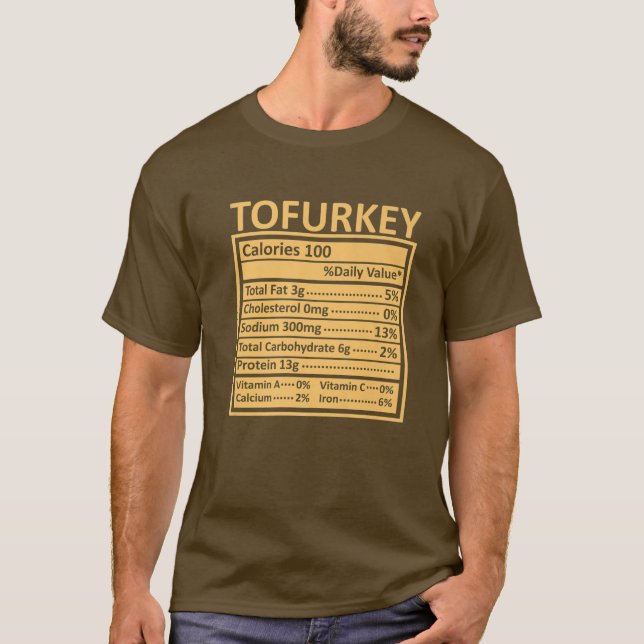 Erntedank Weihnachten Funny Tofurkey Ernährung Fa T-Shirt (Vorderseite)