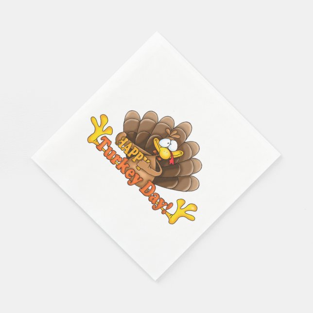 Erntedank/Weißer Standard Mittagessen Neapel/Türke Serviette (Ecke)
