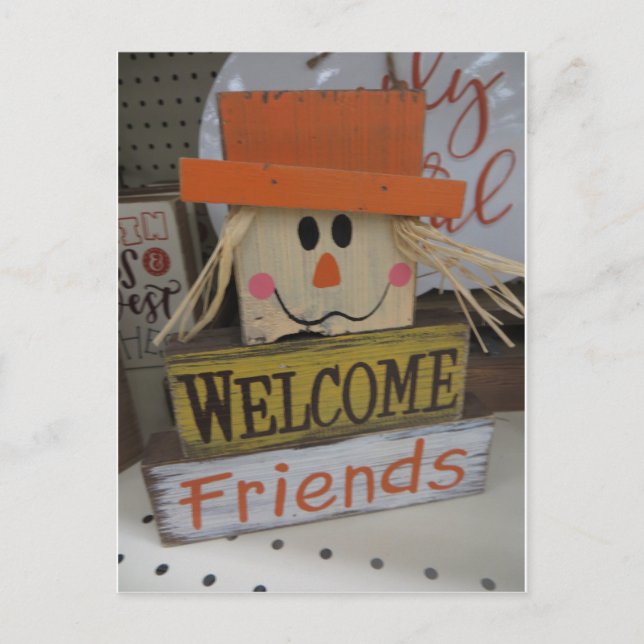 Erntedank Willkommen Postkarte (Vorderseite)