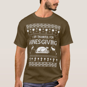 Erntedank Winesgiving Ugly Christmas Sweater T-Shirt
