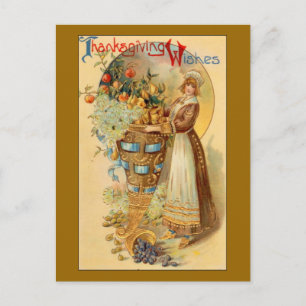 Erntedank Wises Feiertagspostkarte