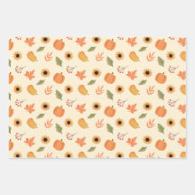Erntedank Wrapping Paper Flat Sheet Set 3
