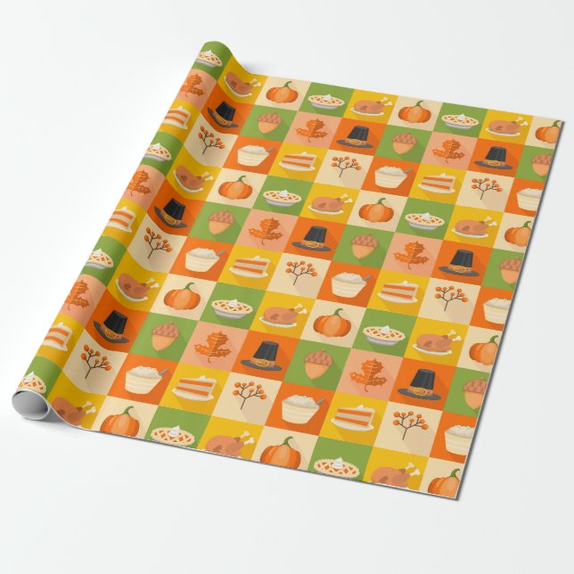 Erntedank Wrapping Paper Geschenkpapier (Ungerollt)