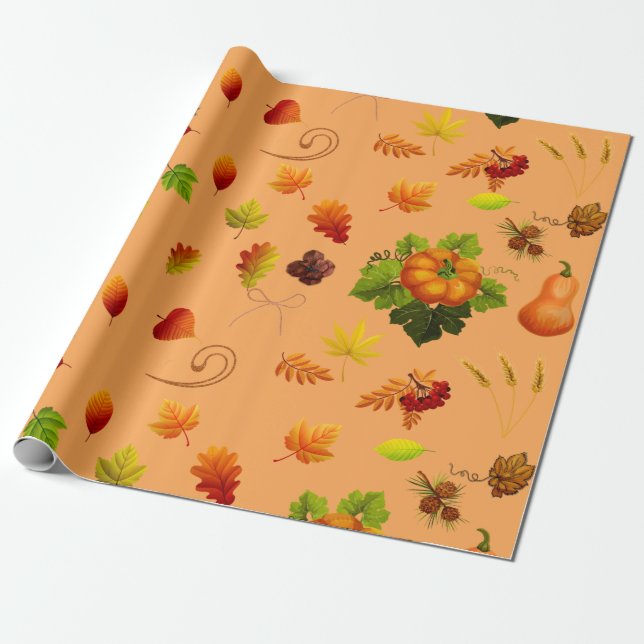 Erntedank Wrapping Paper Geschenkpapier (Ungerollt)
