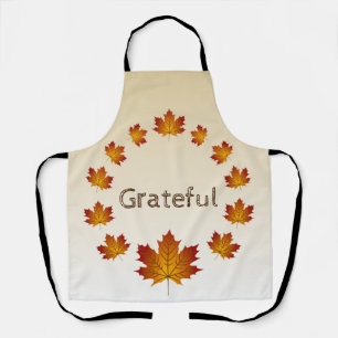 Erntedank Wreath Grateful Simple Maple Blätter Schürze