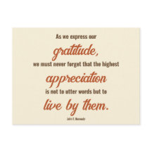 Erntedank Zitat von John F. Kennedy zweiseitig