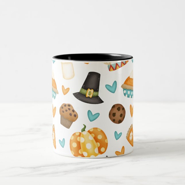Erntedank Zweifarbige Tasse (Mittel)
