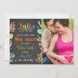 Erntedankfallschwangerschafts-Mitteilung Herbst Ankündigung