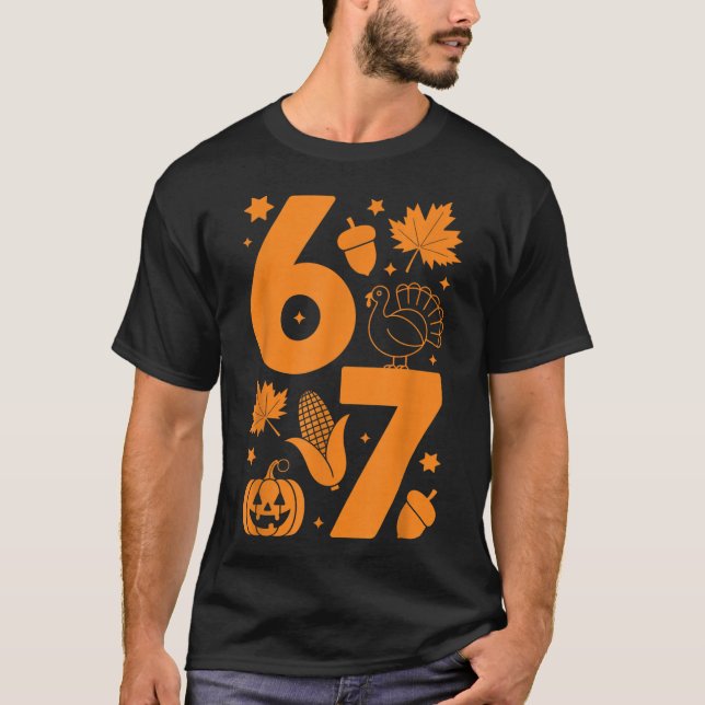 Erntedankfest 67 Shirt – Herbst Truthahn  (Vorderseite)