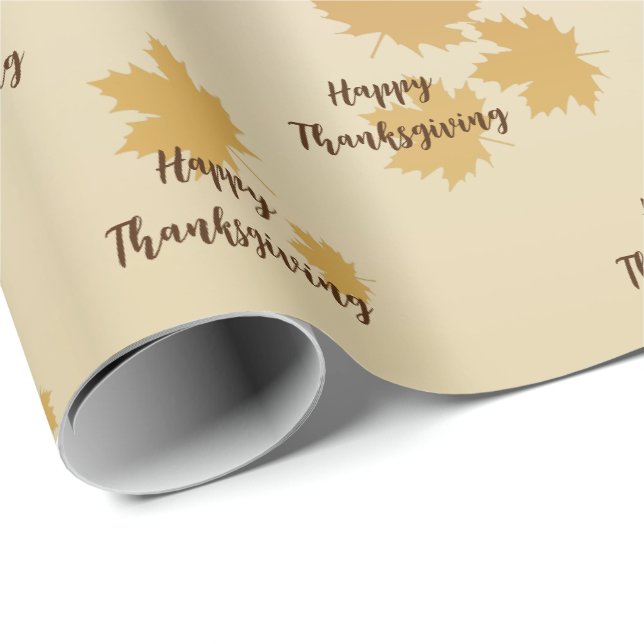 Erntedankfest Ahornblätter Geschenkpapier (Rolleneckpunkt)