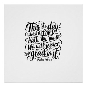 Erntedankfest Bibelvers: Psalm 118:24 Poster
