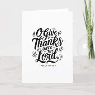 Erntedankfest Bibelvers: Psalm 136:26 Dankeskarte