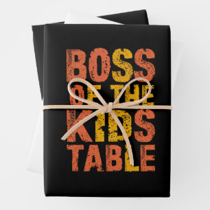 Erntedankfest Boss Des Kindertisch Truthahn Tag Geschenkpapier Set