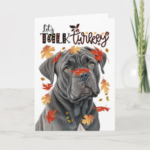 Erntedankfest Cane Corso Hund Lasst uns über Truth Feiertagskarte