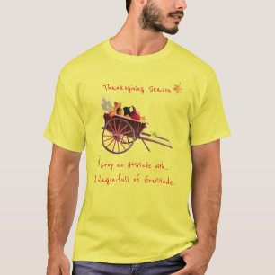 Erntedankfest Dankbarkeit auf Gelb T-Shirt
