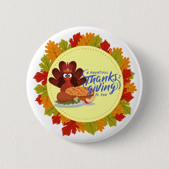 Erntedankfest-Designs Button (Vorderseite)