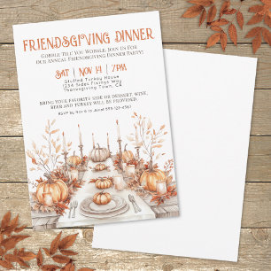 Erntedankfest Dinner Friendsgiving Dinner Party Einladung