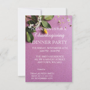 Erntedankfest Dinnerparty im Herbst Einladung