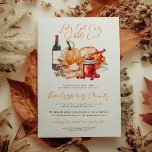 Erntedankfest-Dinnerparty im Herbst Einladung