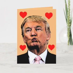 ERNTEDANKFEST DONALD TRUMP KUSS Grußkarte Karte