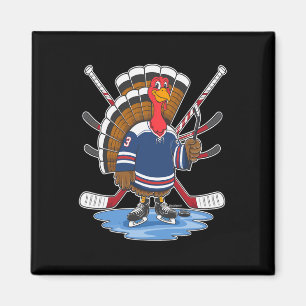 Erntedankfest-Eishockey-Turkey-Day-Sport Männer Ju Magnet