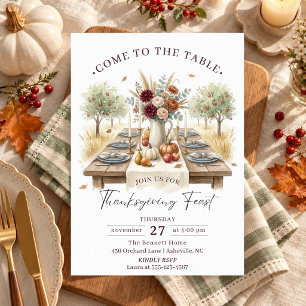 Erntedankfest Elegantes Herbst-Dinnerparty Herbst Einladung