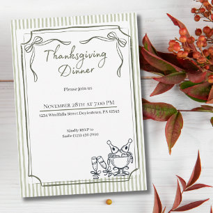 Erntedankfest Friendsgiving Dinner Chic Herbst Einladung