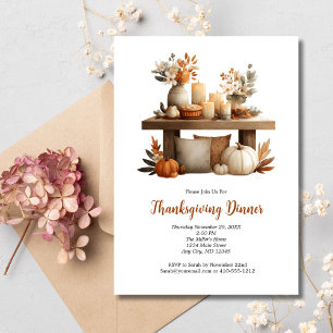 Erntedankfest Friendsgiving Herbst Herbst Dinner Einladung