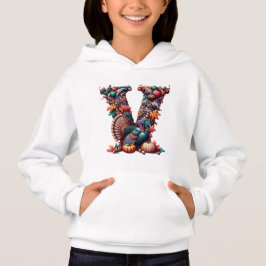Erntedankfest-Geschenk im Stil des Buchstabens V Hoodie