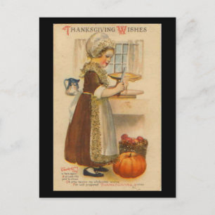 Erntedankfest-Grüße Vintage-Postkarte Feiertagspostkarte