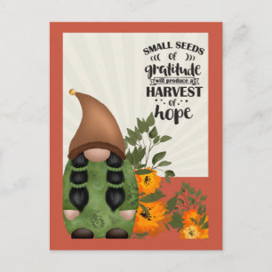 Erntedankfest Herbst Gnom Postkarte