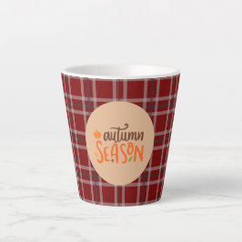 Erntedankfest, Herbst-Saison Schrift, Kariert, Mod Milchtasse