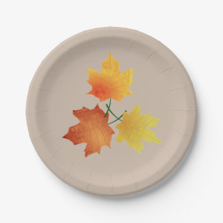 Erntedankfest Herbstblätter Papier Pappteller