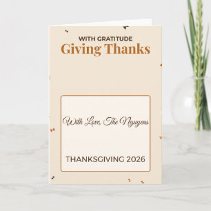 Erntedankfest Herbstblätter Thanksgiving-Karte Karte