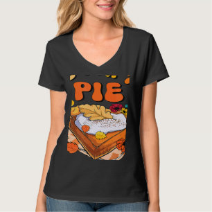 Erntedankfest Hier Für Den Kuchen Pecan-Kuchen Ret T-Shirt