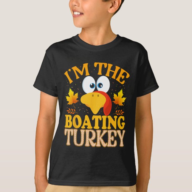 Erntedankfest Ich bin die Bootsturkey passend T-Shirt (Vorderseite)