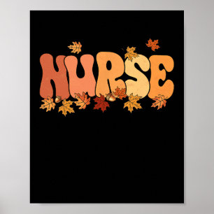 Erntedankfest Krankenschwester Würdigung Herbstlau Poster