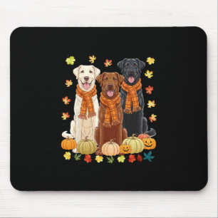 Erntedankfest Kürbis Labrador Retriever Herbst Mousepad