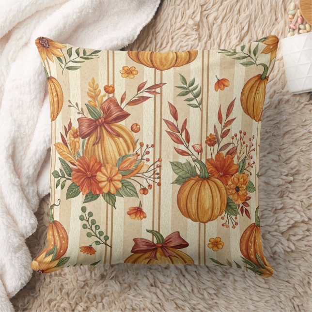 Erntedankfest-Kürbisernte-Herbstmuster Kissen (Decke)