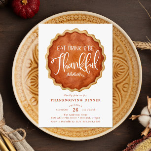 Erntedankfest Kürbiskuchen Thanksgiving Einladung