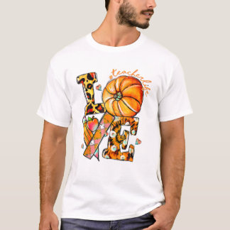 Erntedankfest Lehrer Leben Kürbis T-Shirt