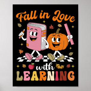 Erntedankfest-Lehrerin-Shirt Retro Im Herbst Sich Poster