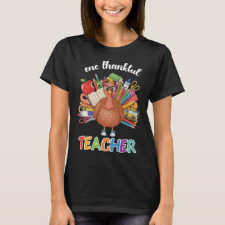Erntedankfest Lehrerin Truthahn Schulmaterial T-Shirt