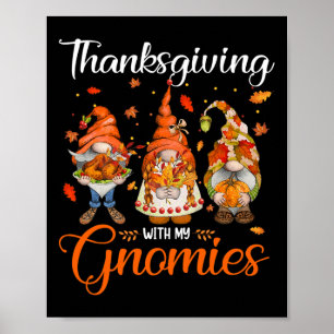 Erntedankfest mit meinen Gnomies Lustige Herbst-Gn Poster