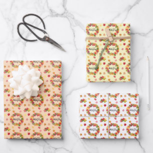 Erntedankfest-Muster Geschenkpapier Set