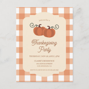 Erntedankfest-Party Friendsgiving-Dinner  Postkarte