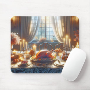 Erntedankfest-Puten-Tischdekoration Mousepad