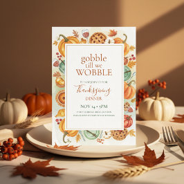 Erntedankfest-Rahmen Thanksgiving-Einladung Einladung